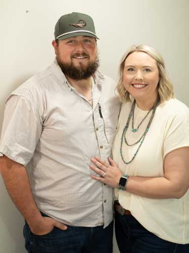 Legal assistant Mariah Wyble with her husband, Dalton Wyble